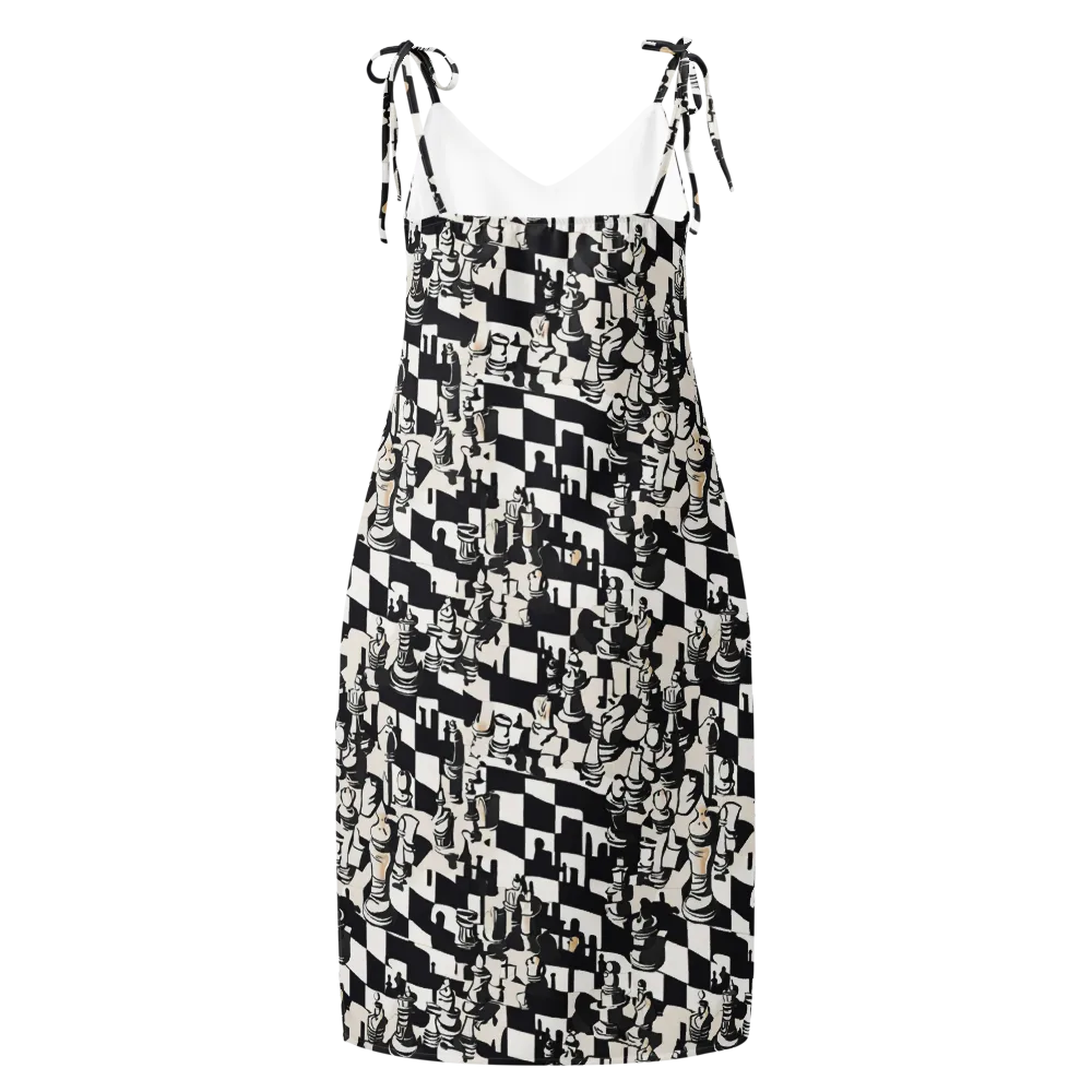 Checkmate Noir on Slip Dress — Back