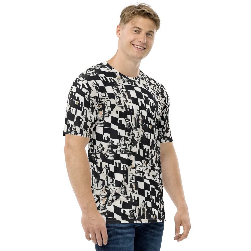 Checkmate Noir on Men's Crew Neck T-Shirt — Right