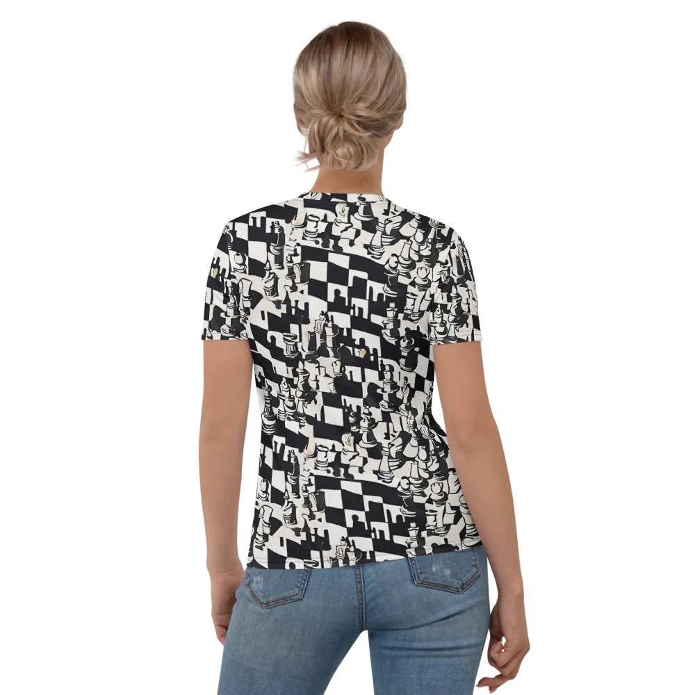 Checkmate Noir on Women's Crew Neck T-Shirt — Back