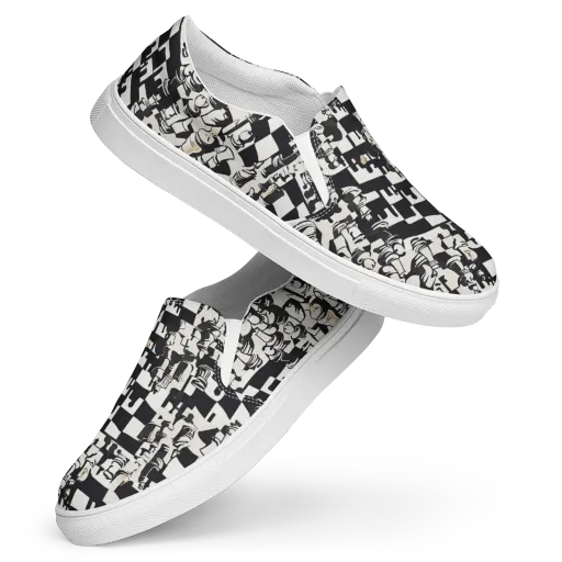 Checkmate Noir on a Women's Slip-On Canvas Shoes