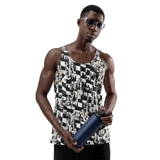 Checkmate Noir on a Men's Tank Top