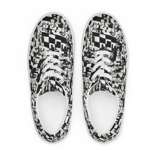 Checkmate Noir on a Men's Lace-Up Canvas Shoes