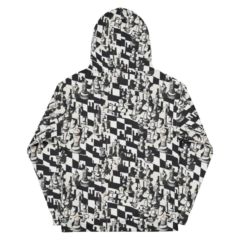 Checkmate Noir on Cotton Hoodie — Back