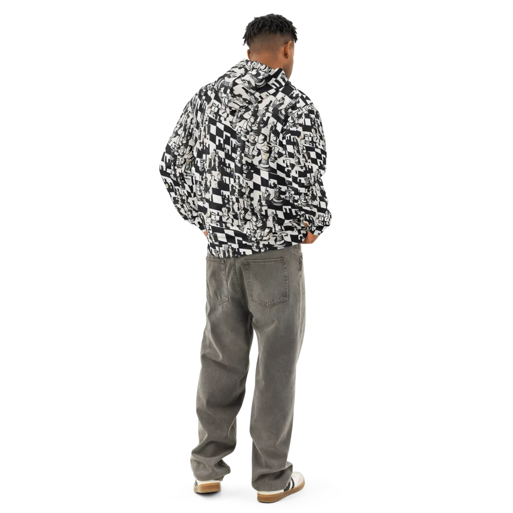 Checkmate Noir on Cotton Hoodie — Back