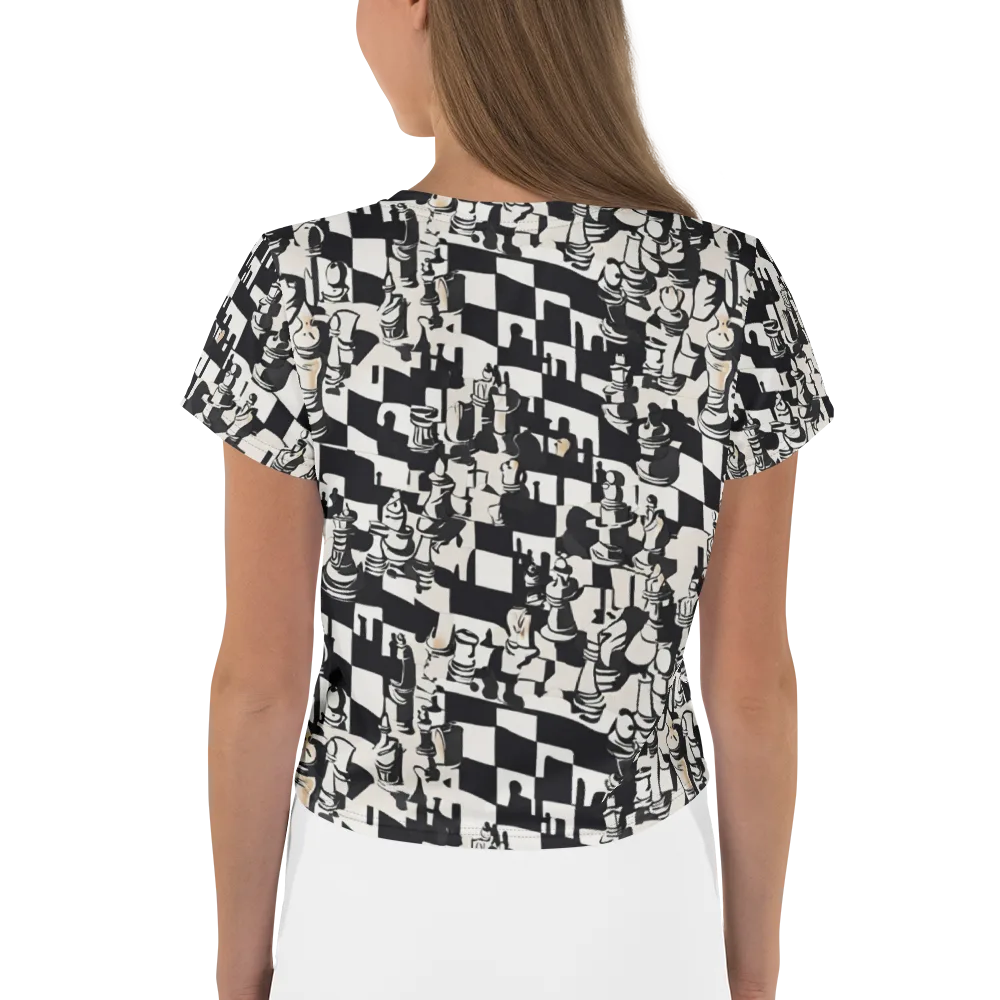 Checkmate Noir on Crop Tee — Back