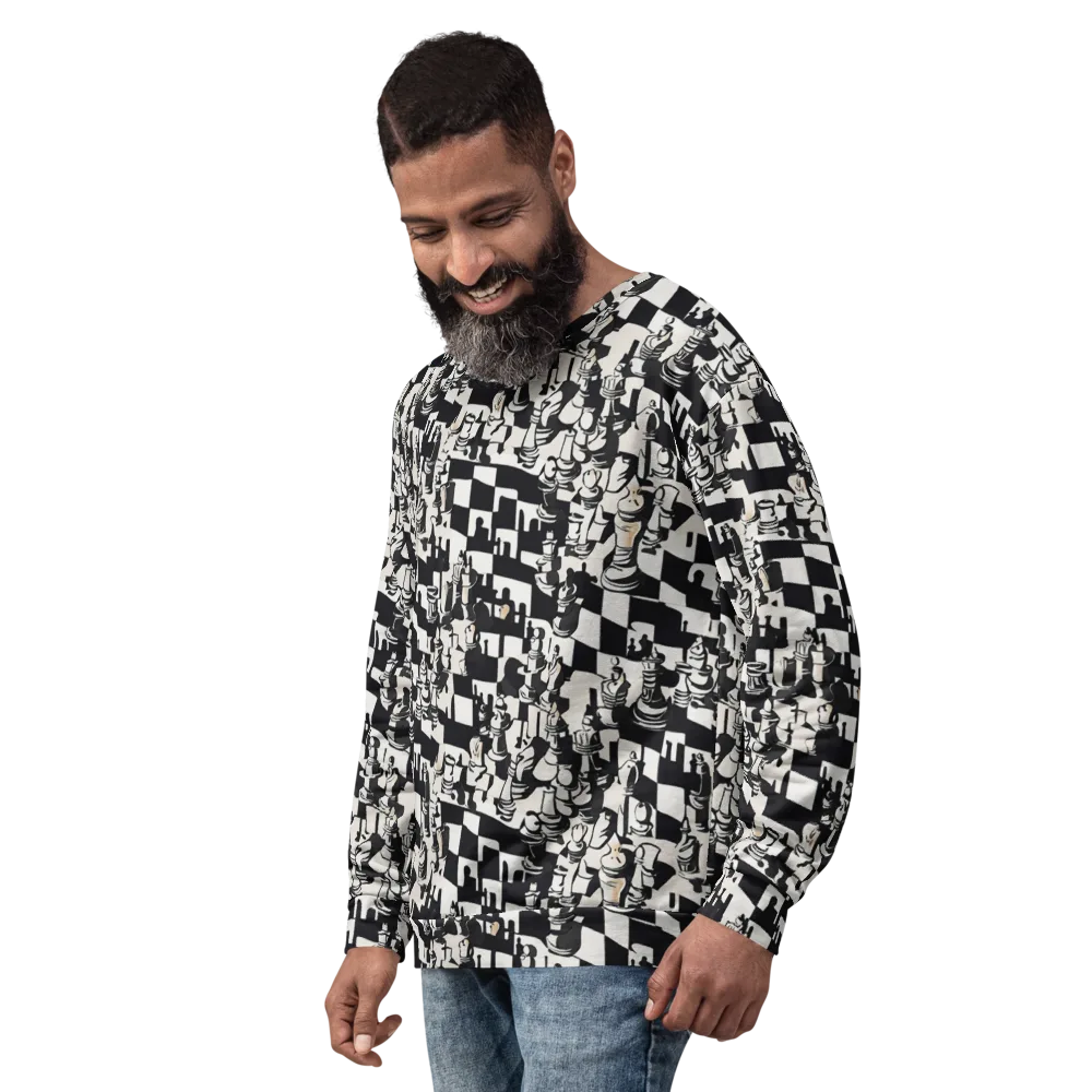 Checkmate Noir on Sweatshirt — Left Front