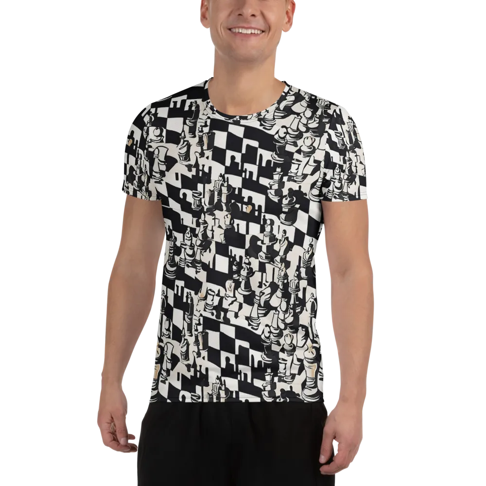 Checkmate Noir on Men's Athletic T-Shirt — Front