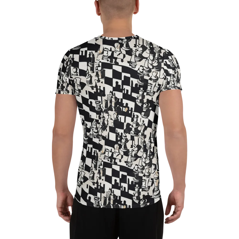 Checkmate Noir on Men's Athletic T-Shirt — Back