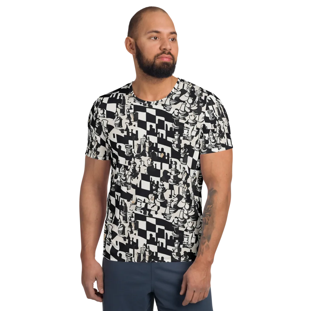 Checkmate Noir on Men's Athletic T-Shirt — Front