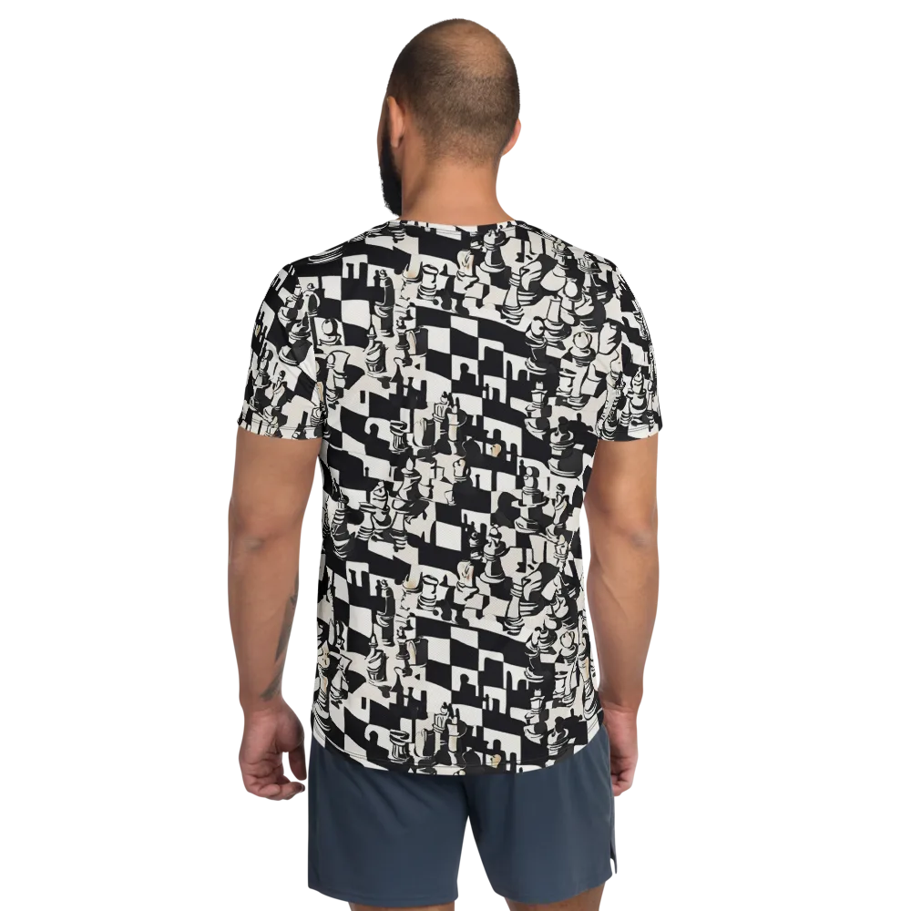 Checkmate Noir on Men's Athletic T-Shirt — Back