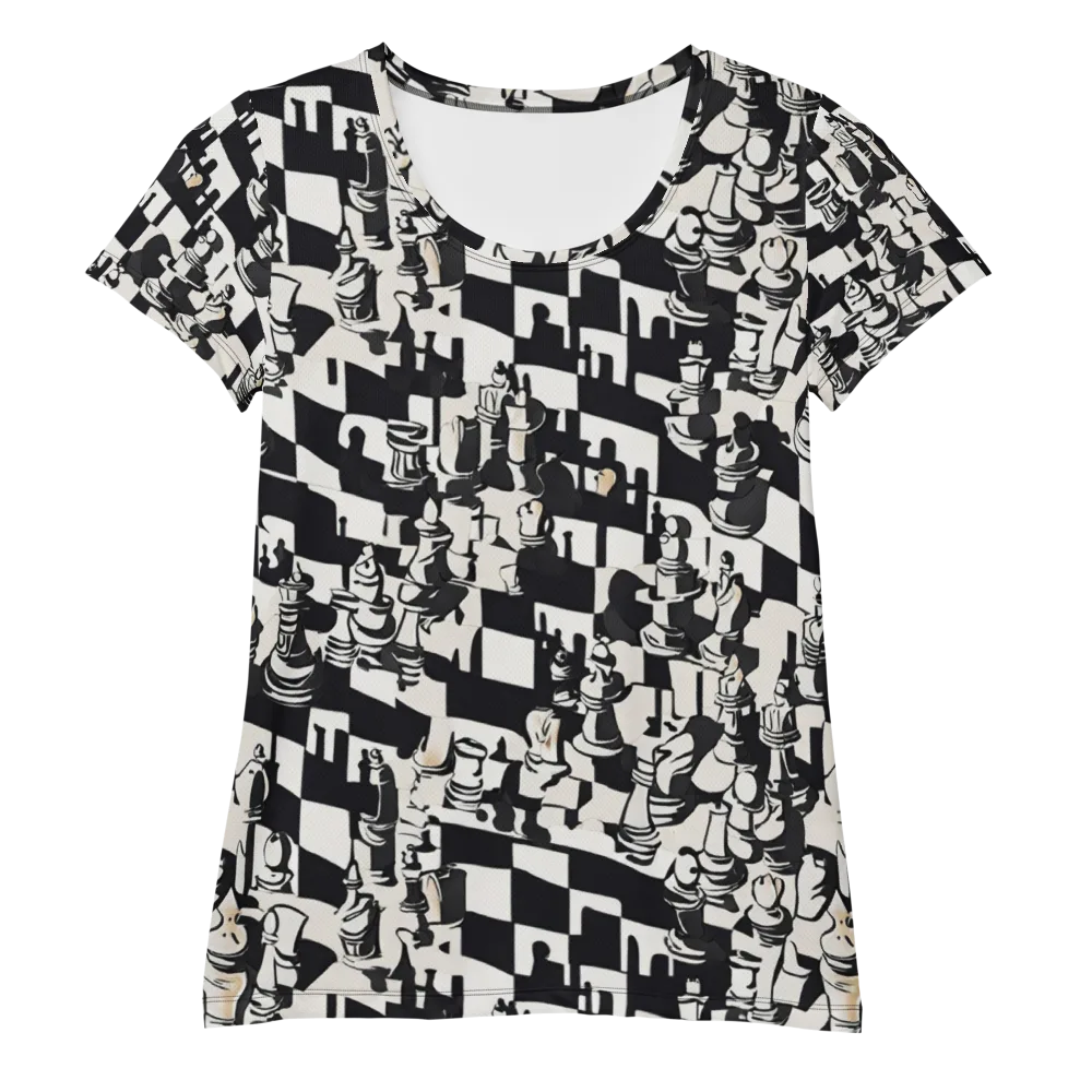 Checkmate Noir on Women's Athletic T-Shirt — Front
