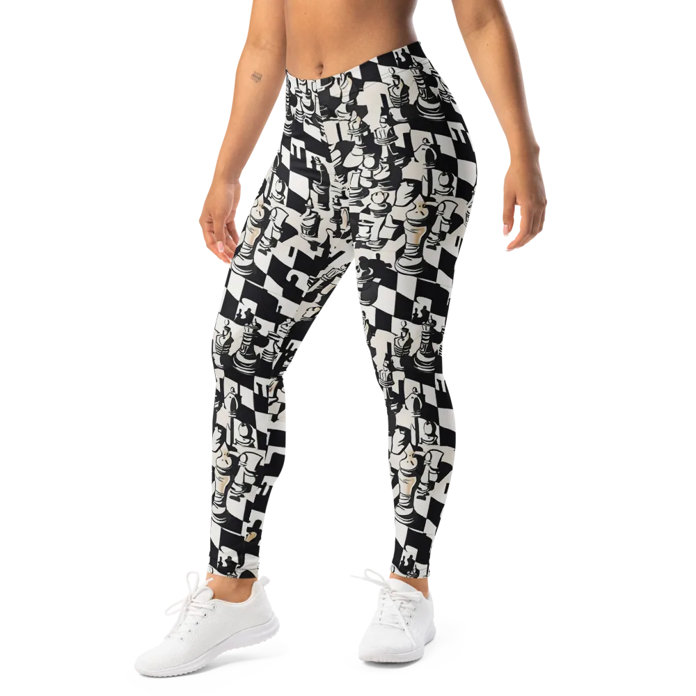 Checkmate Noir on Leggings — Left Front