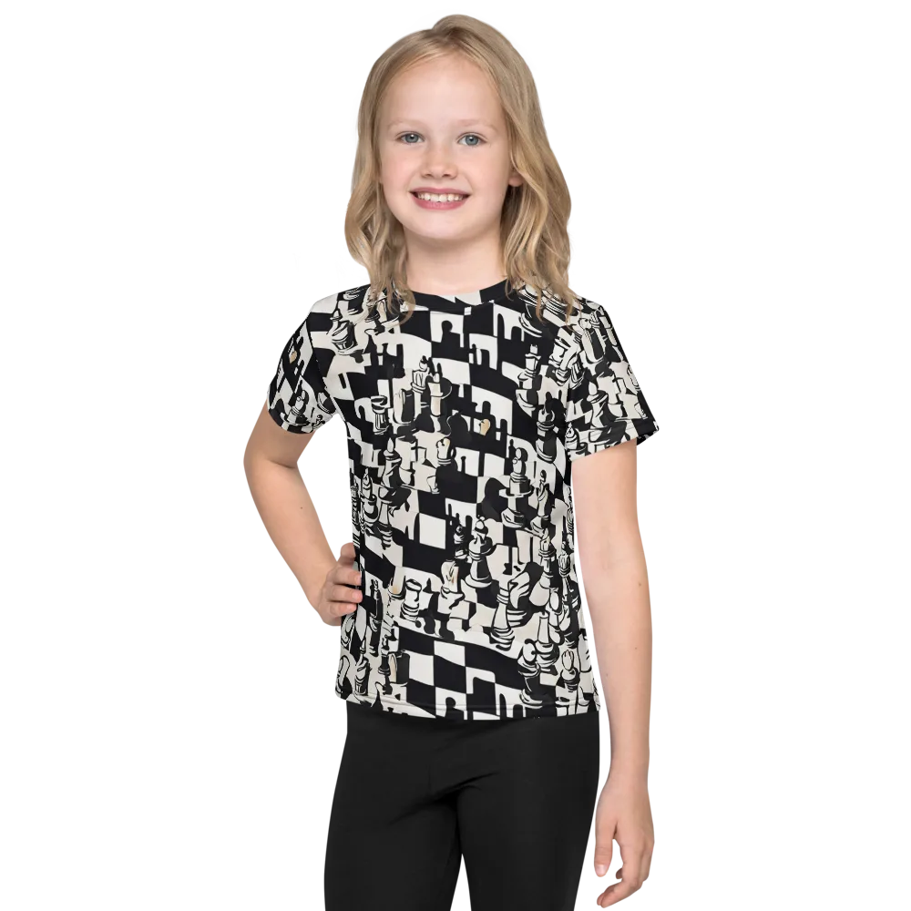 Checkmate Noir on Kids Crew Neck T-Shirt — Front