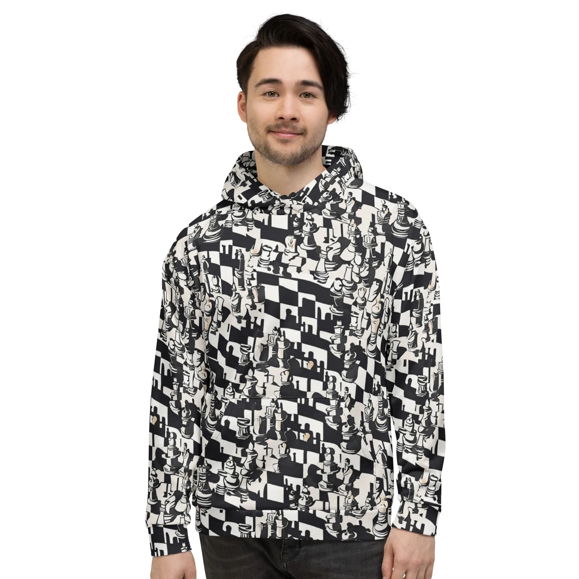 Checkmate Noir on Hoodie — Front