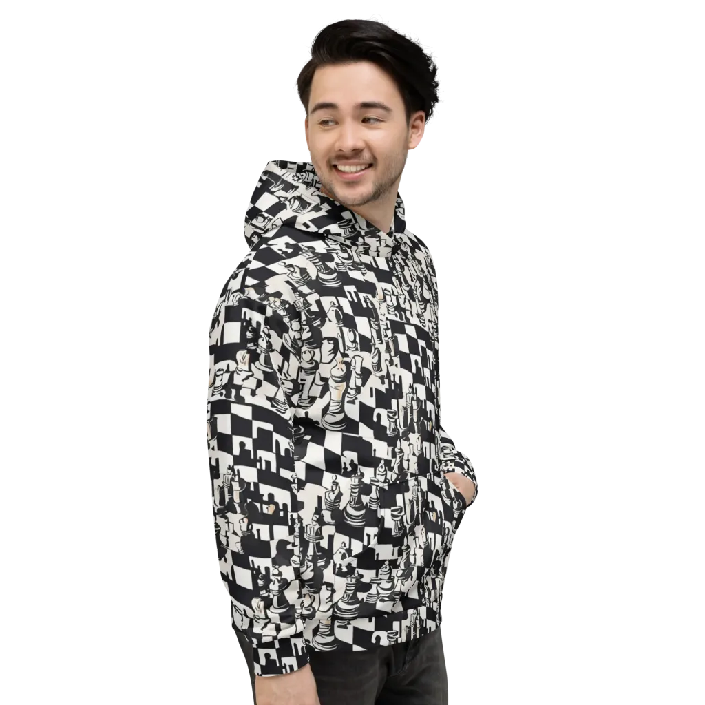Checkmate Noir on Hoodie — Right