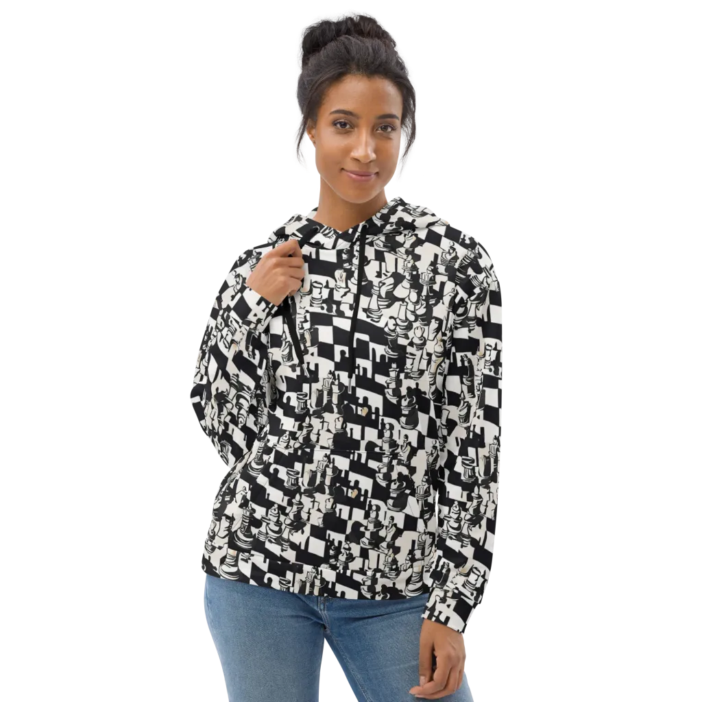 Checkmate Noir on Hoodie — Front