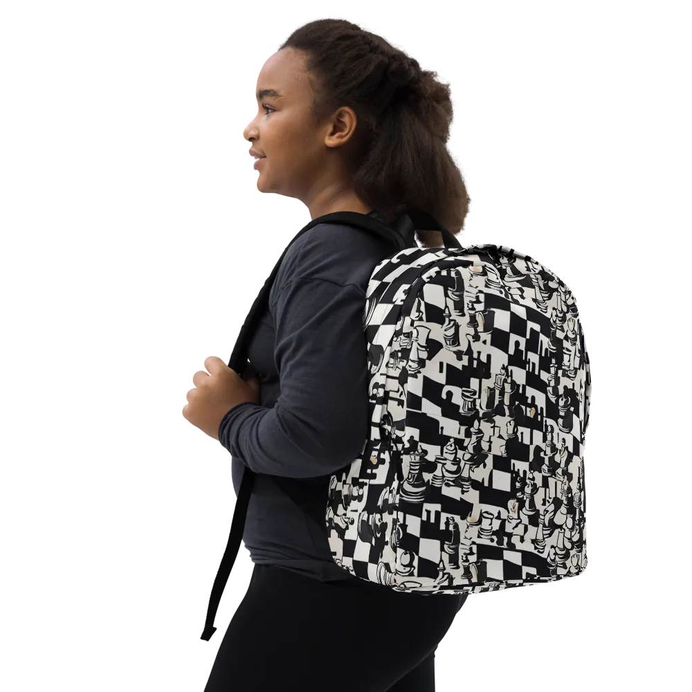 Checkmate Noir on Minimalist Backpack — Right Front