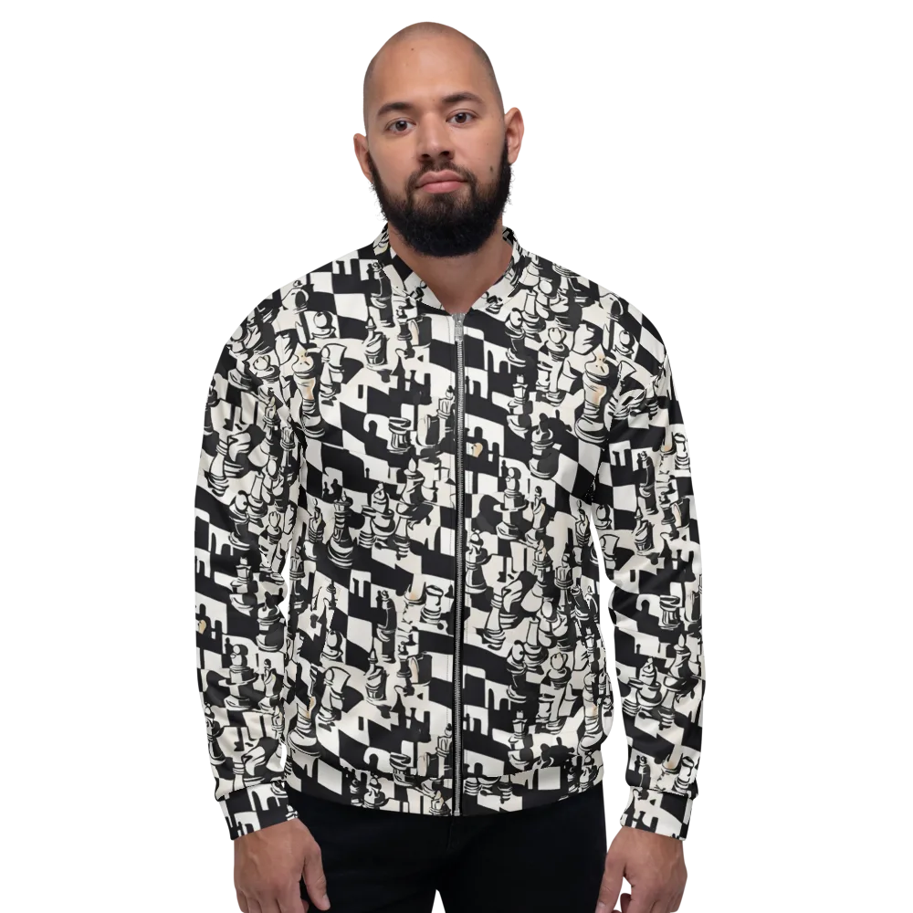 Checkmate Noir on Bomber Jacket — Front