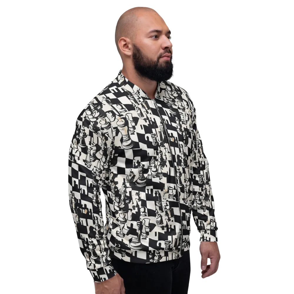 Checkmate Noir on Bomber Jacket — Right