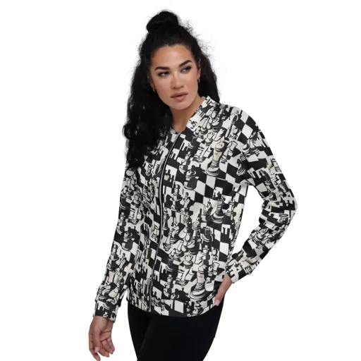 Checkmate Noir on a Bomber Jacket