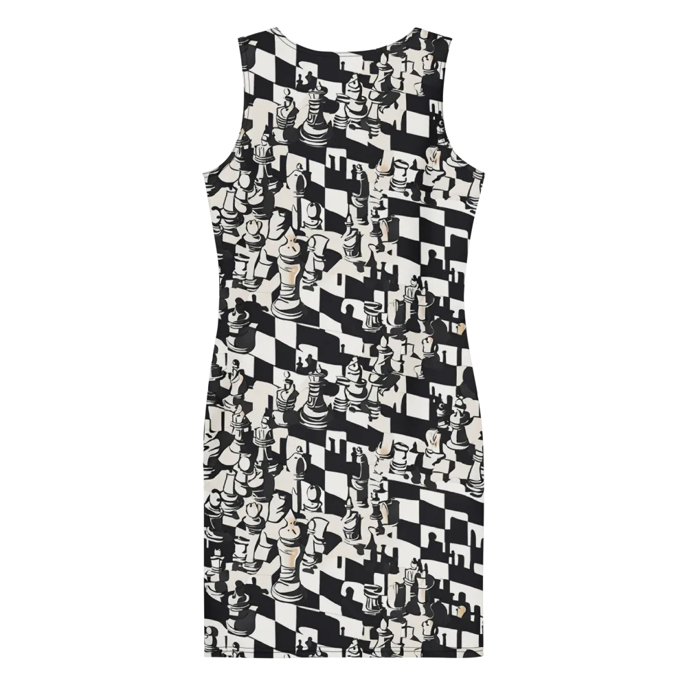 Checkmate Noir on Bodycon Dress — Back