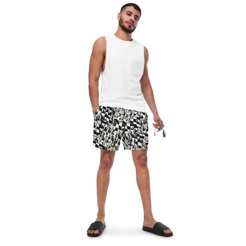 Checkmate Noir on Swim Trunks — Front