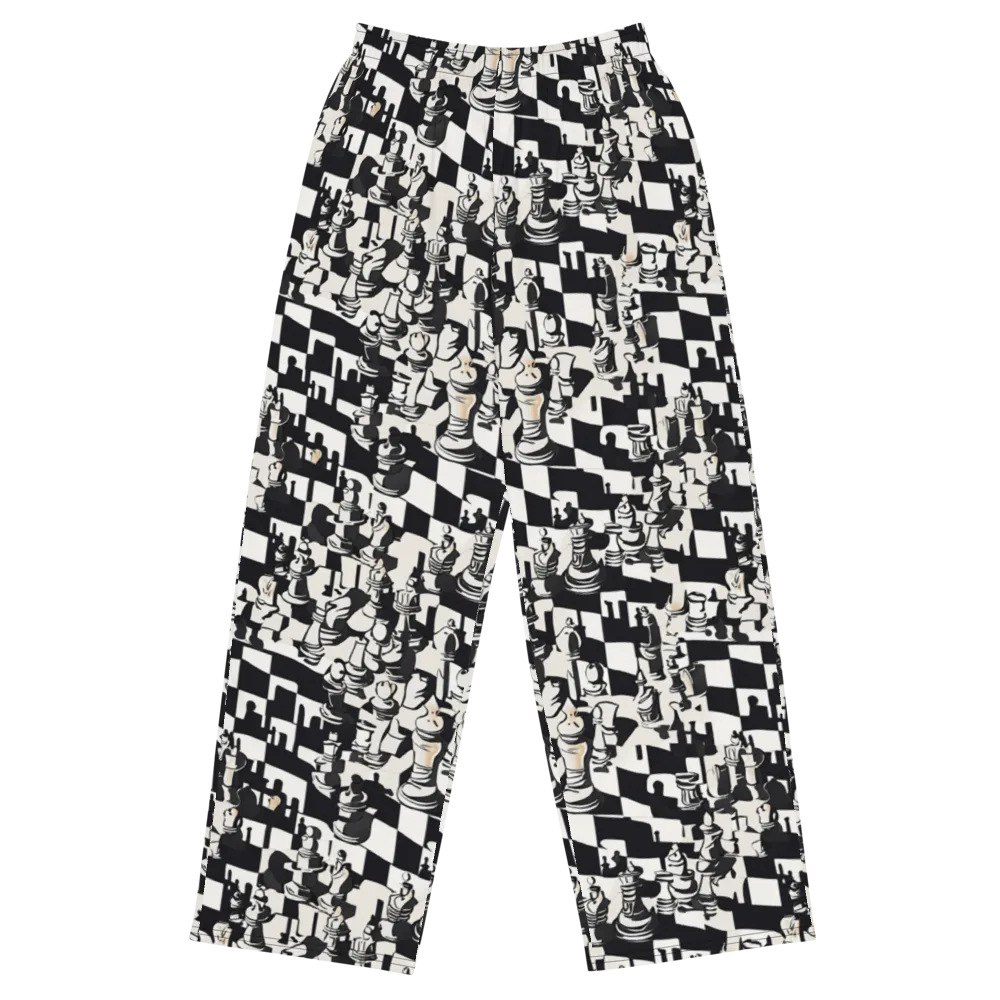 Checkmate Noir on Wide-Leg Pants — Front