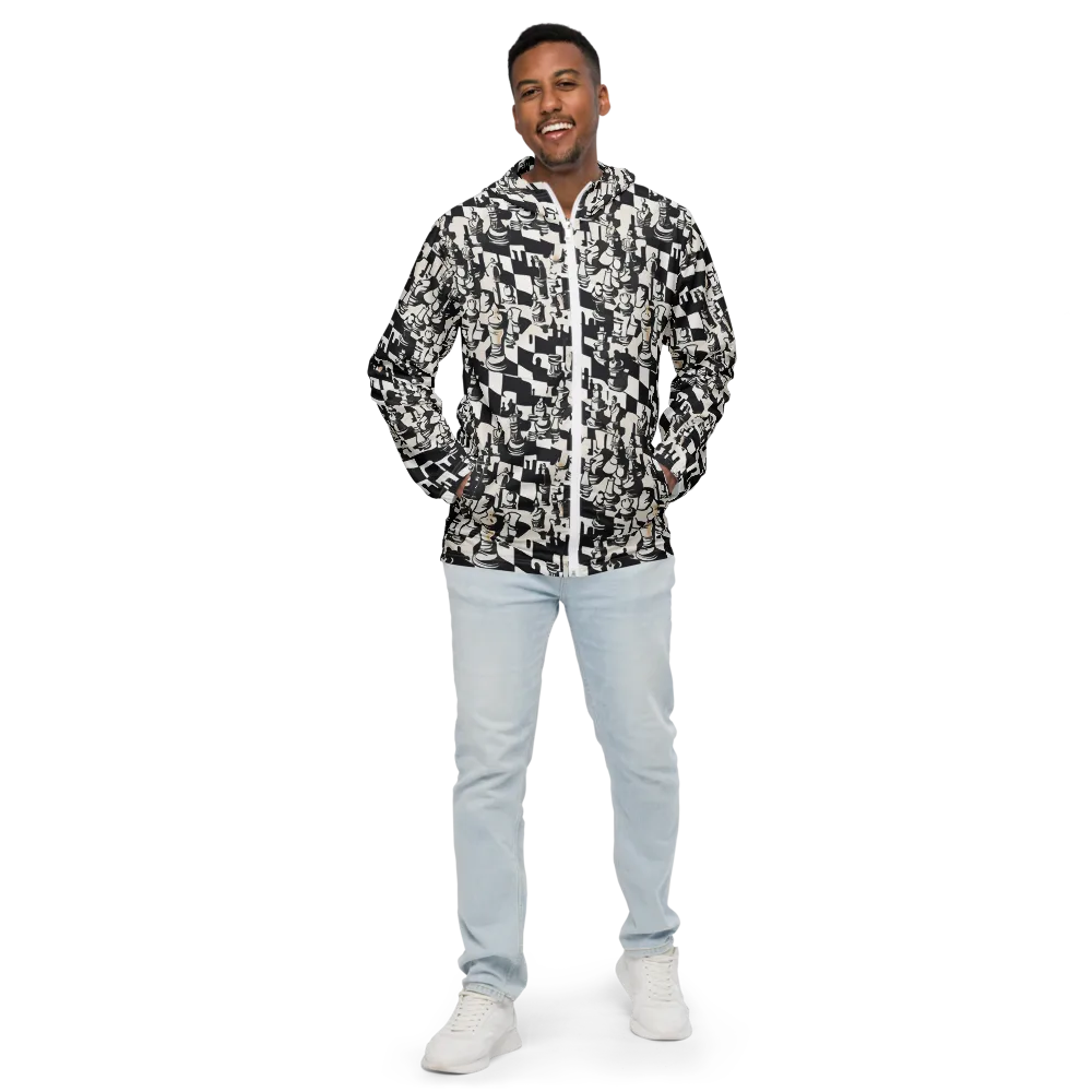 Checkmate Noir on Men's Windbreaker — Front