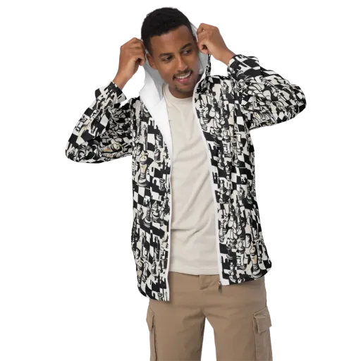 Checkmate Noir on a Men's Windbreaker
