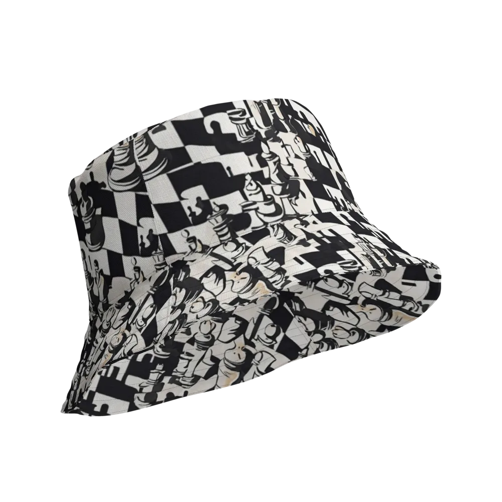 Checkmate Noir on Reversible Bucket Hat — Product details Outside
