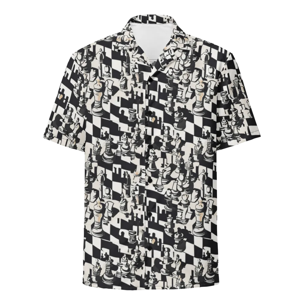 Checkmate Noir on Button Shirt — Front