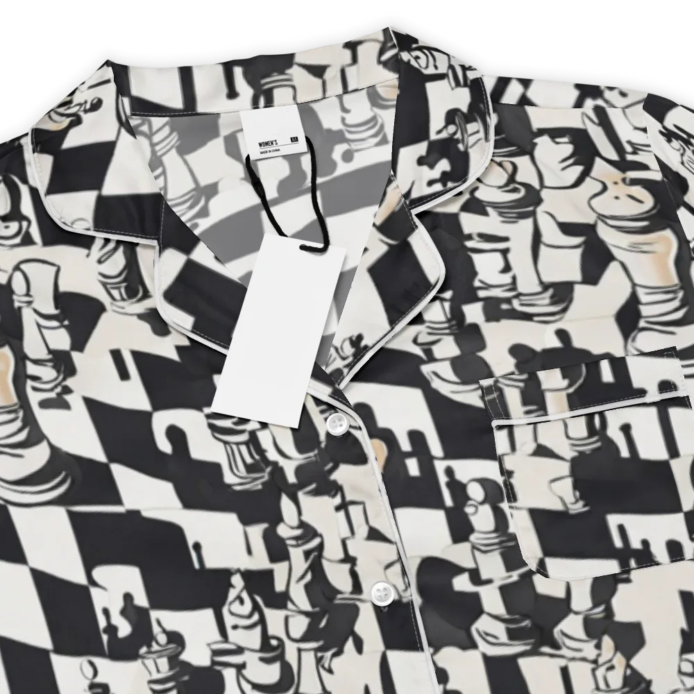 Checkmate Noir on Women's Short Sleeve Pajama Top — Product details