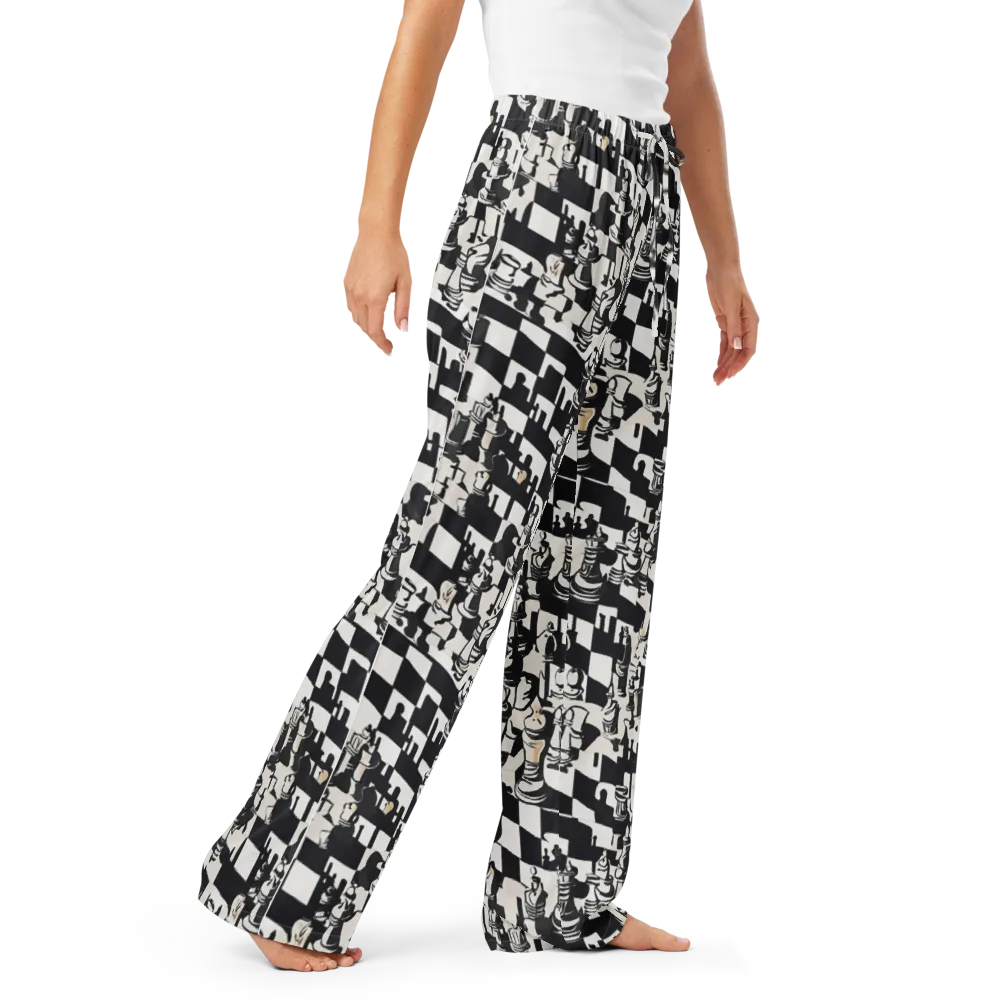 Checkmate Noir on Women's Pajama Pants — Right Front
