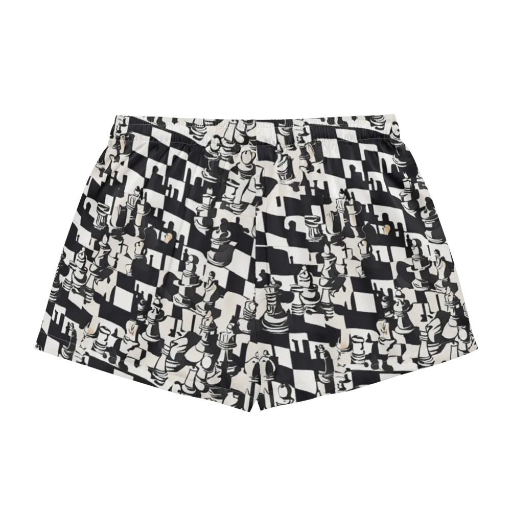 Checkmate Noir on Women's Pajama Shorts — Back
