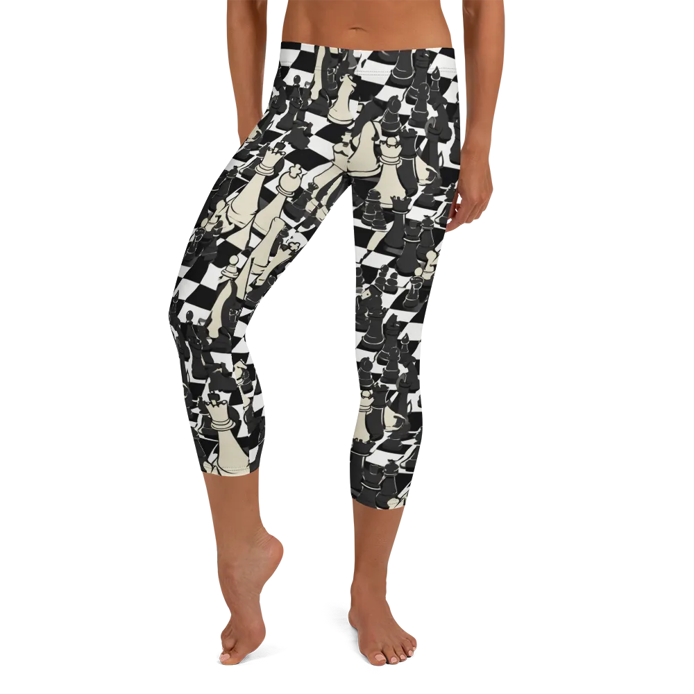 Ivory Gambit on Capri Leggings — Front