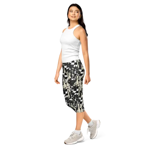 Ivory Gambit on a Capri Leggings