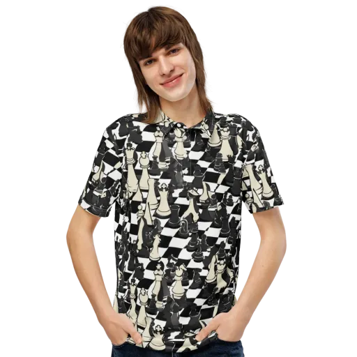 Ivory Gambit on a Men's Slim Fit Polo Shirt