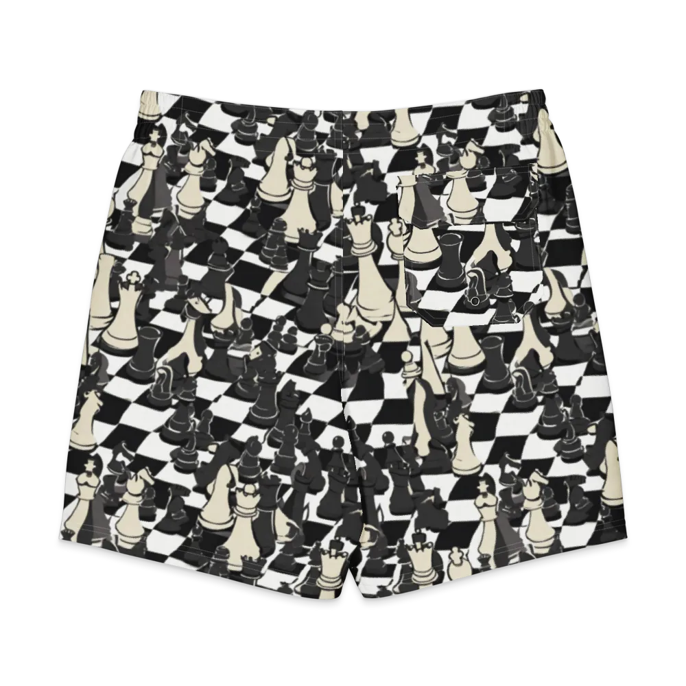 Ivory Gambit on Men's Board Shorts — Back