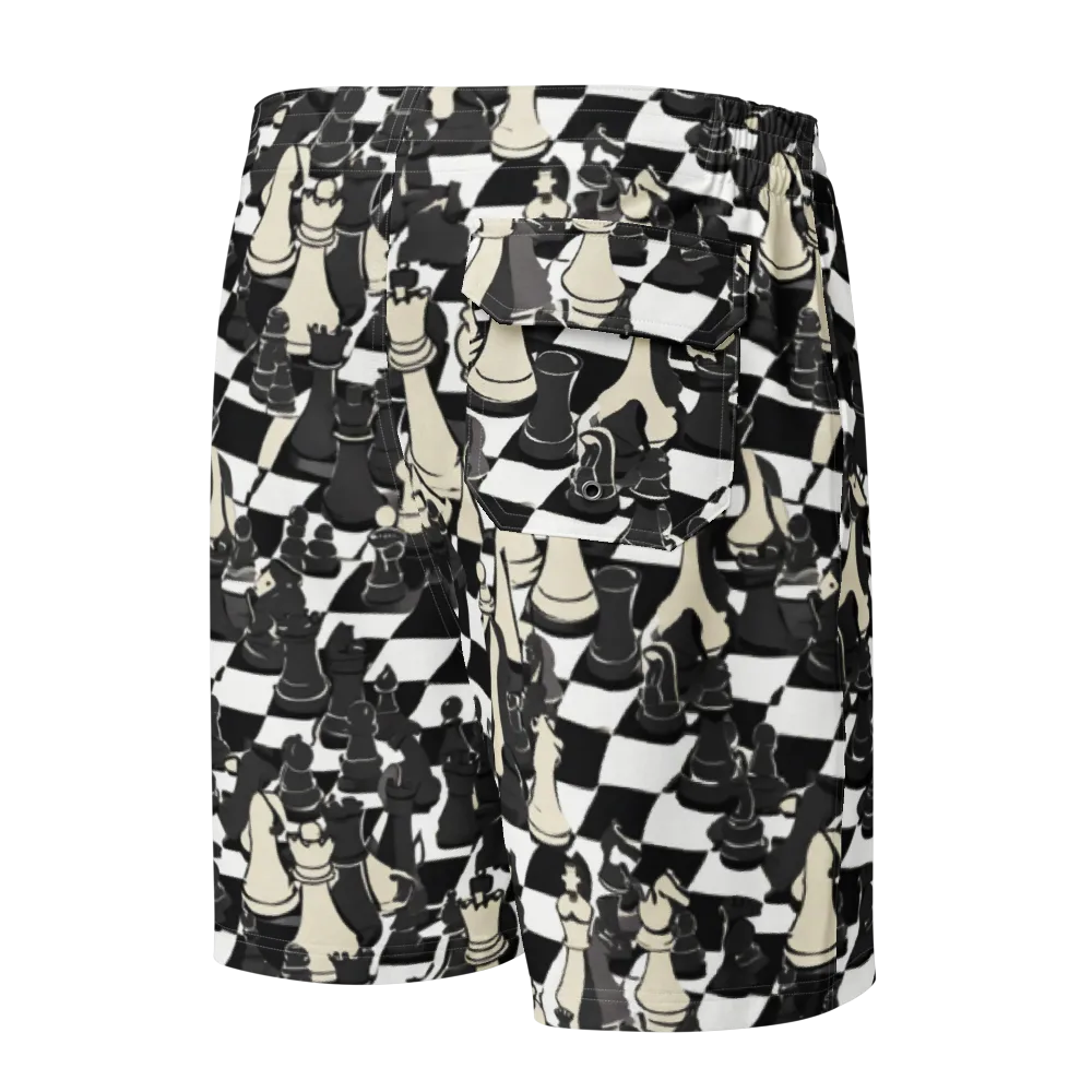 Ivory Gambit on Men's Board Shorts — Back