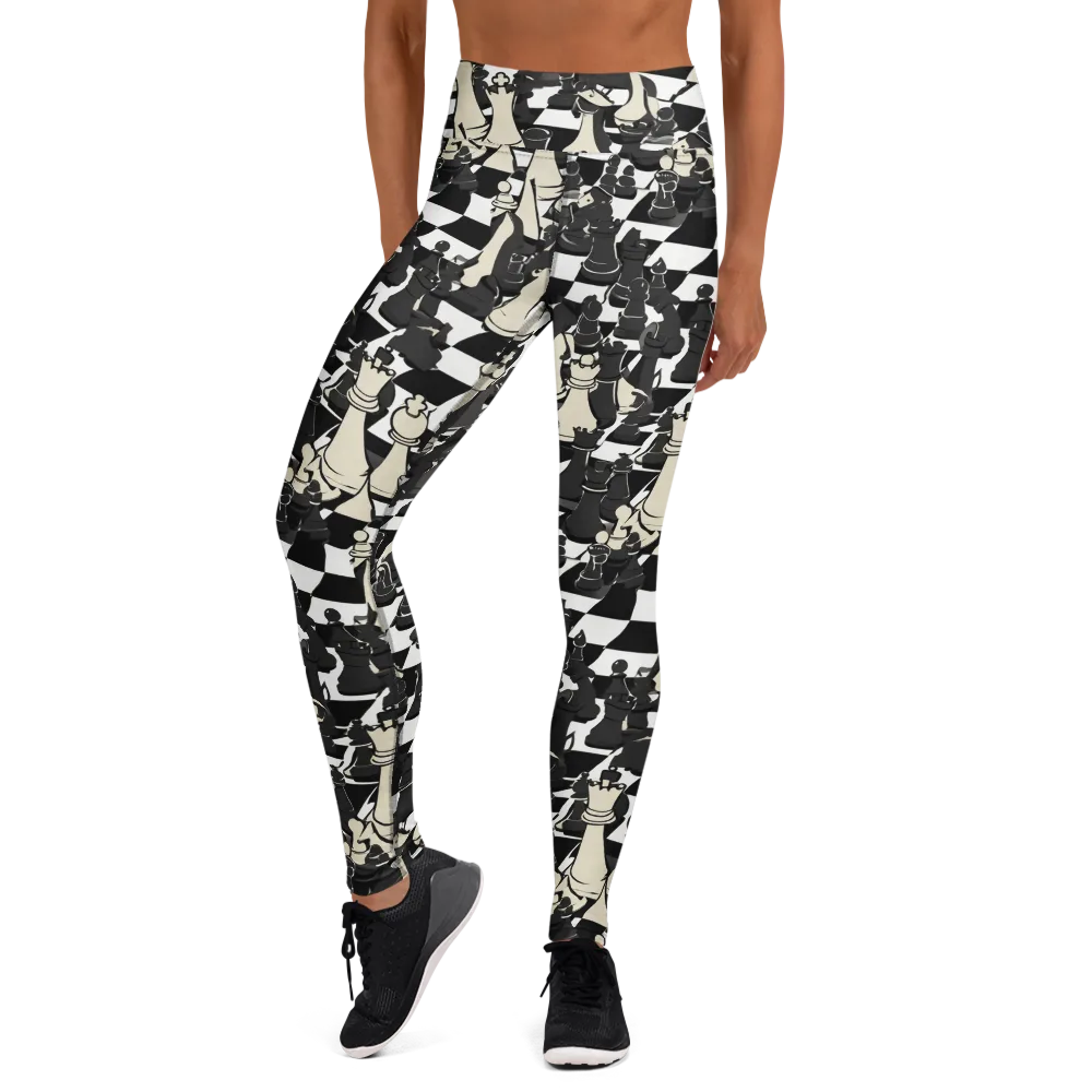 Ivory Gambit on Yoga Leggings — Front