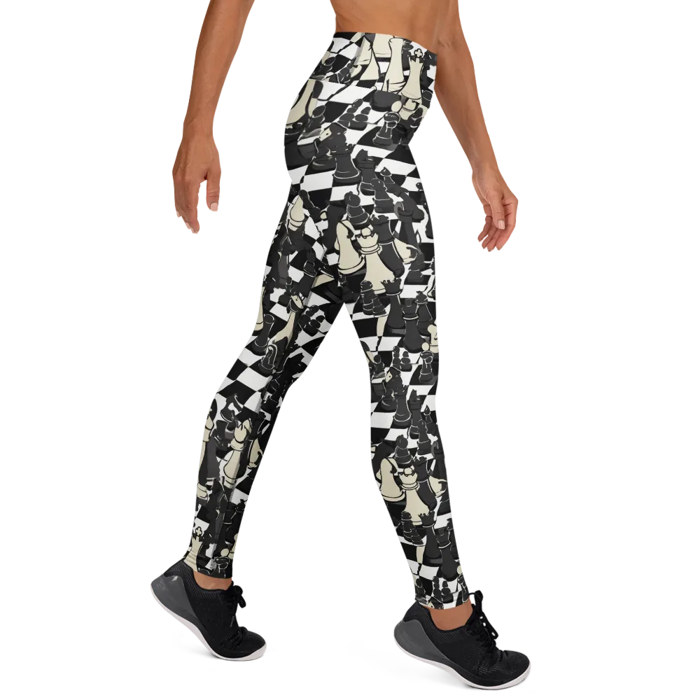 Ivory Gambit on Yoga Leggings — Right