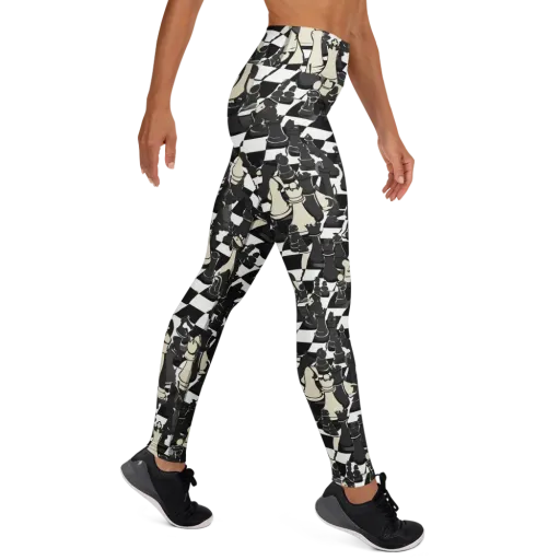 Ivory Gambit on a Yoga Leggings