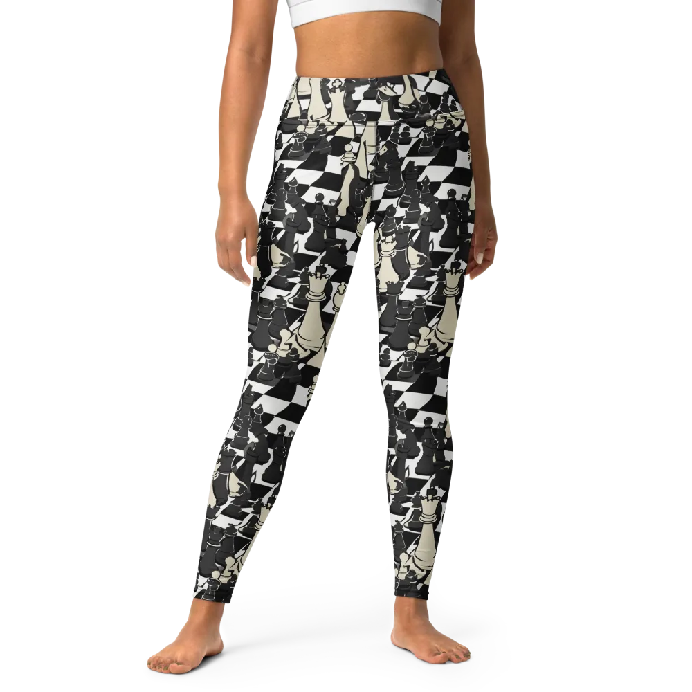 Ivory Gambit on Yoga Leggings — Front