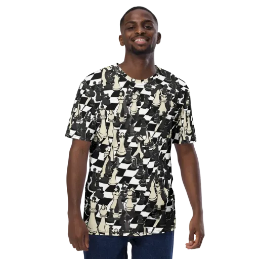 Ivory Gambit on a Men's Crew Neck T-Shirt