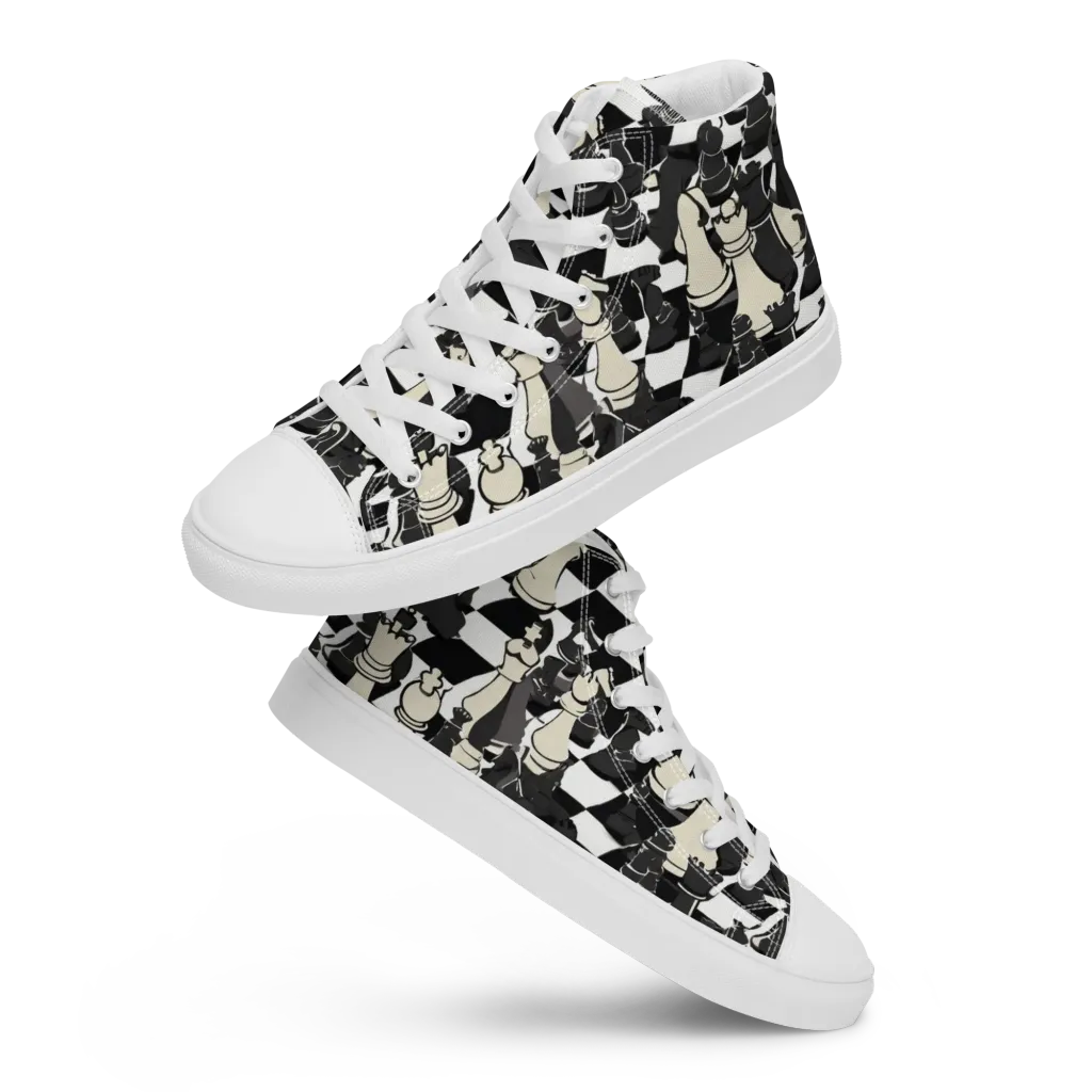 Ivory Gambit on Women's High Top Canvas Shoes — Front