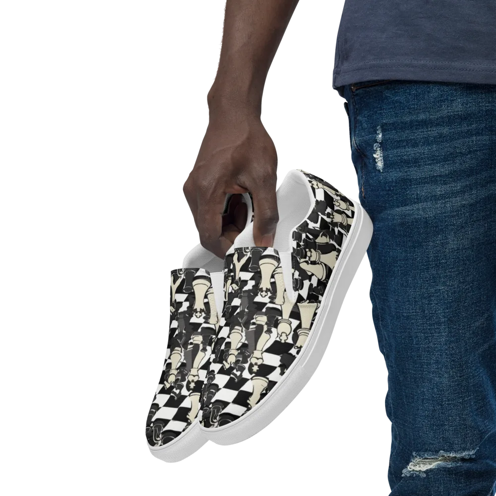Ivory Gambit on Men's Slip-On Canvas Shoes — Left Front