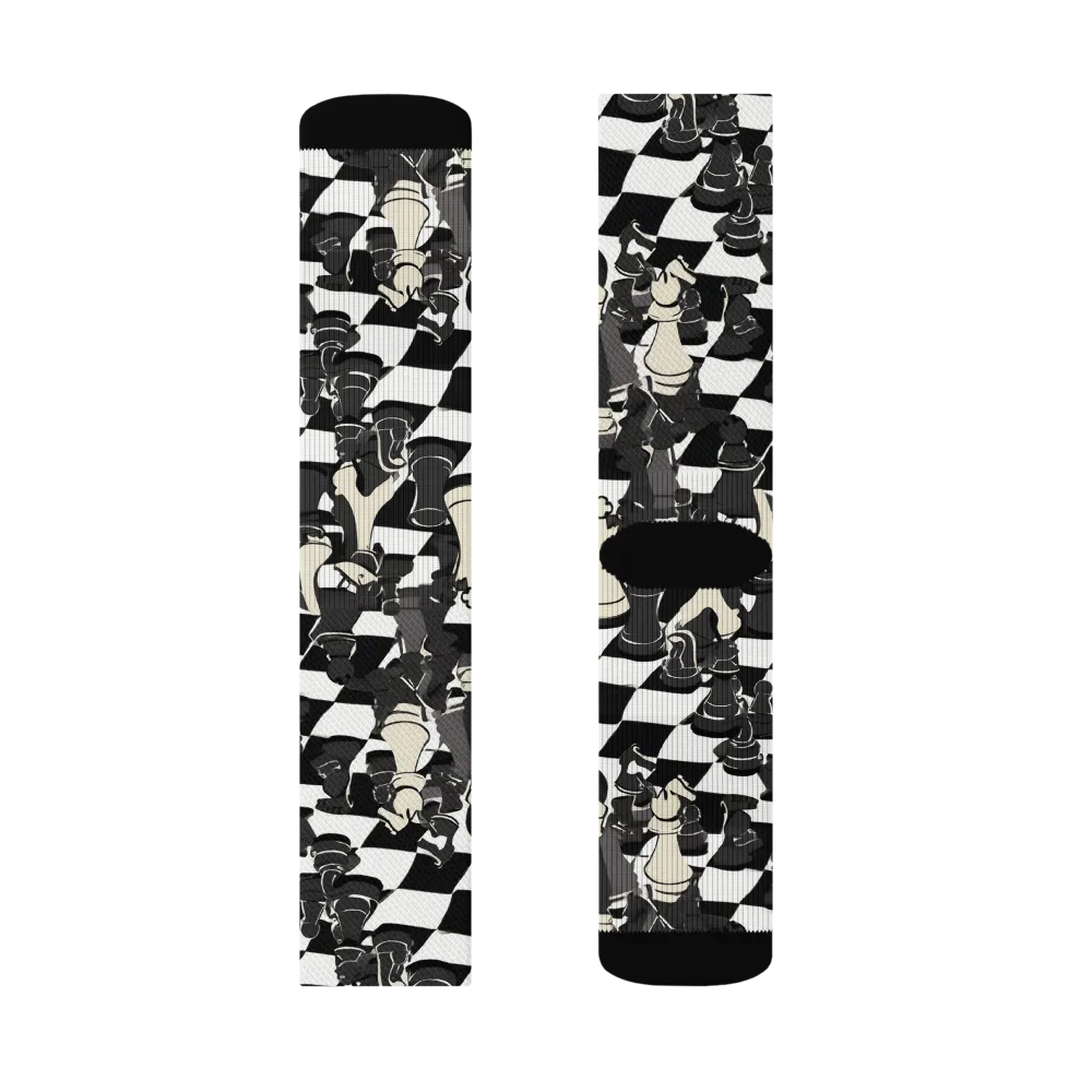 Ivory Gambit on Socks — Right Sock