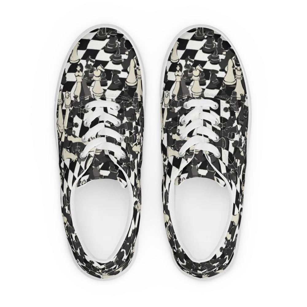 Ivory Gambit on Men's Lace-Up Canvas Shoes — Front