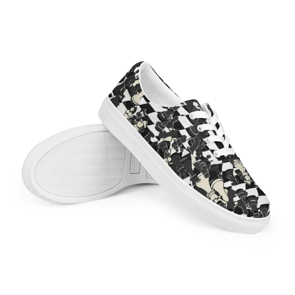 Ivory Gambit on Men's Lace-Up Canvas Shoes — Right Front
