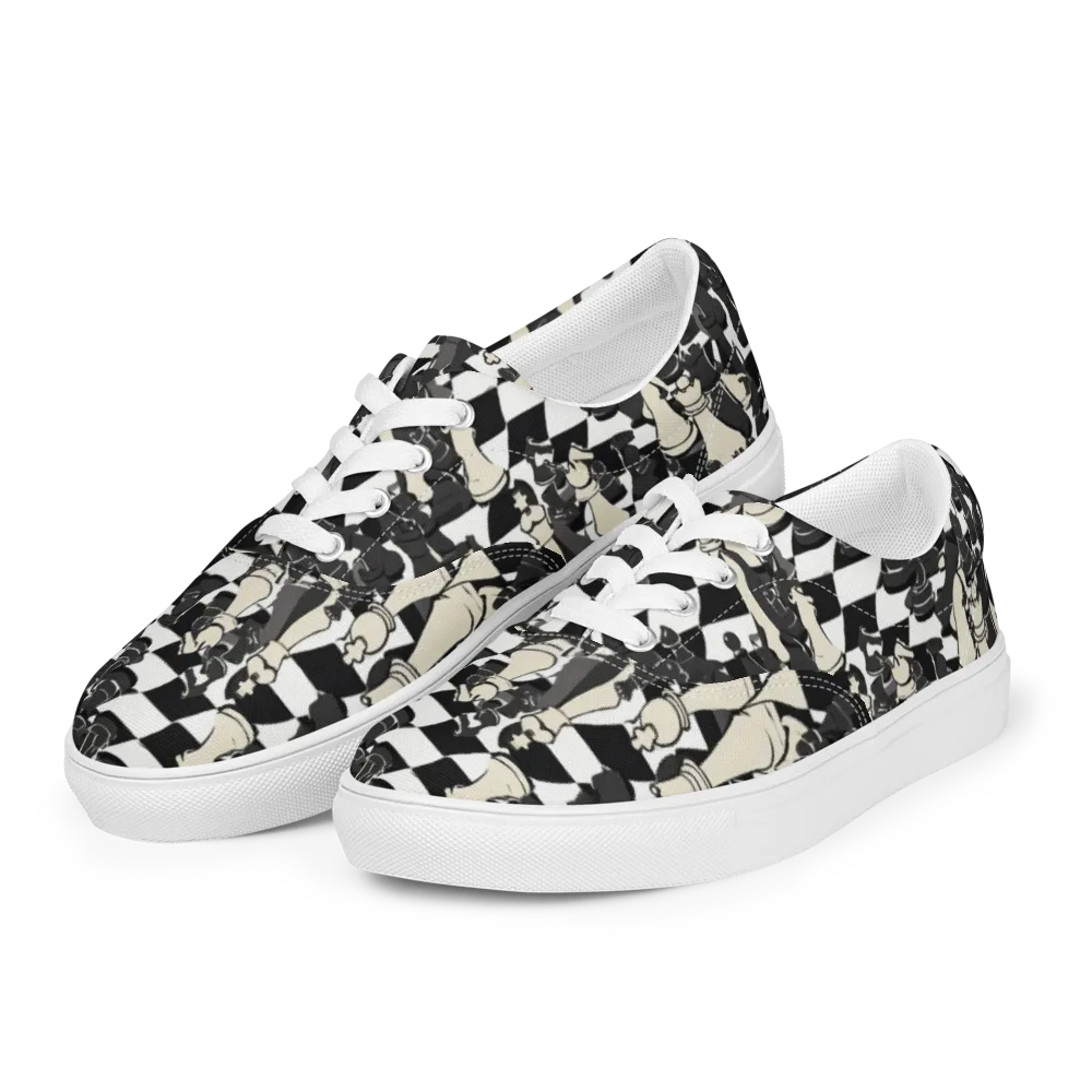 Ivory Gambit on Men's Lace-Up Canvas Shoes — Left Front